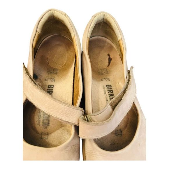 Birkenstock Lora Taupe Nubuck Mary Jane Shoe size 37 narrow preowned Germany - Picture 3 of 12